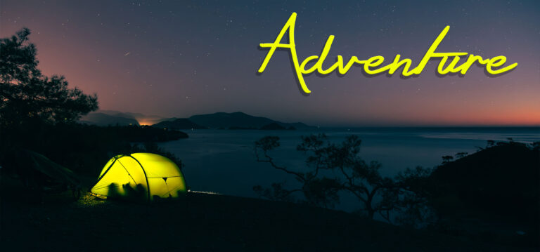 Pejan Aventure - Travel diary, stories and photos of adventure, by bike, in Europe, the Middle East and Asia. A green tent lit at night under a starry sky.